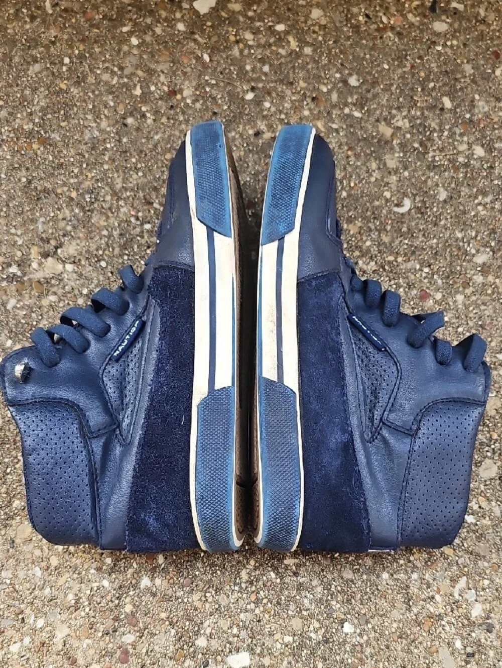 Nautica Horizon Youth Navy Blue High-Top Sneakers Boys 1